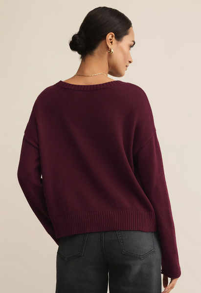 Sienna Merry Sweater - Merlot