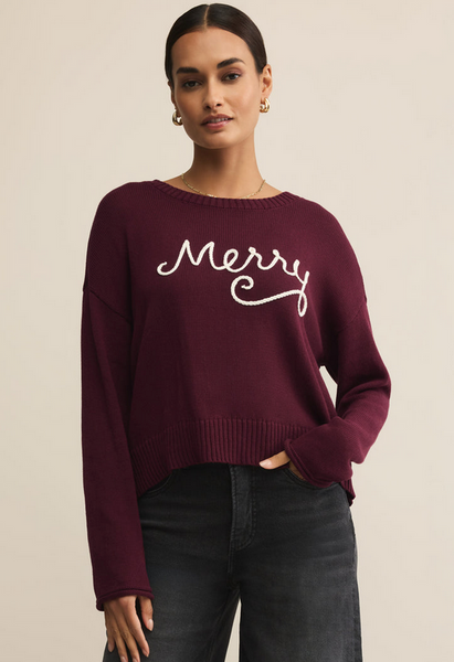 Sienna Merry Sweater - Merlot
