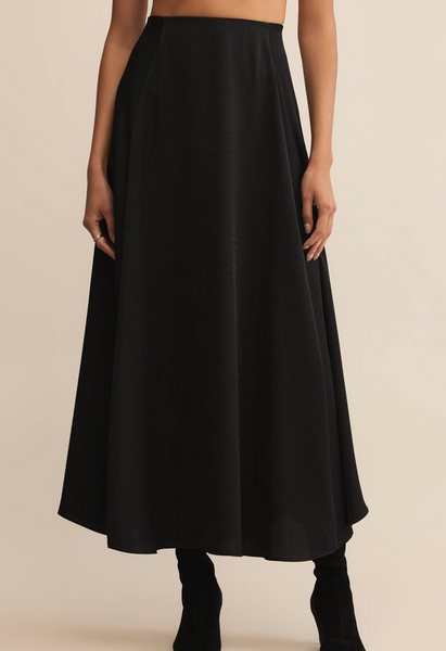 Northpointe Satin Midi Skirt - Black