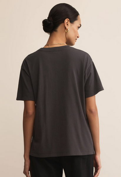 Mistletoe Boyfriend Tee - Black Sand