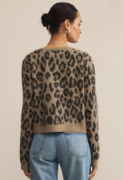 Outlook Leopard Cardigan - Desert Tan