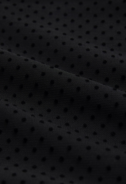 Whimsy Off Shoulder Mesh Top - Black