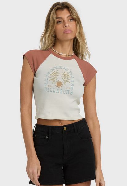 Forever Had Short Sleeve Raglan Tee - Sedona