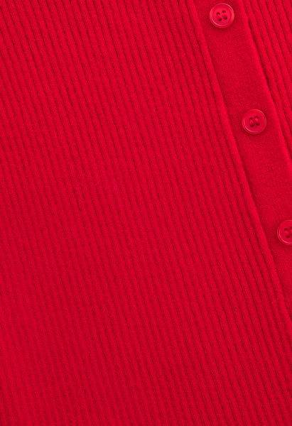 Jovy Off Shoulder Cropped Top - Festive Red