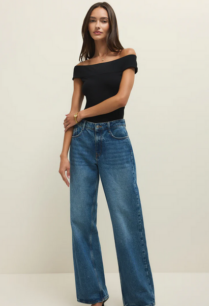 Second Skin Off Shoulder Top - Black