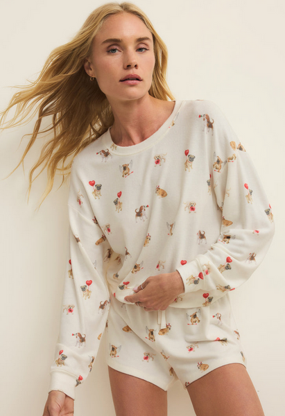 Bisous Love Pup Top - Vanilla Ice