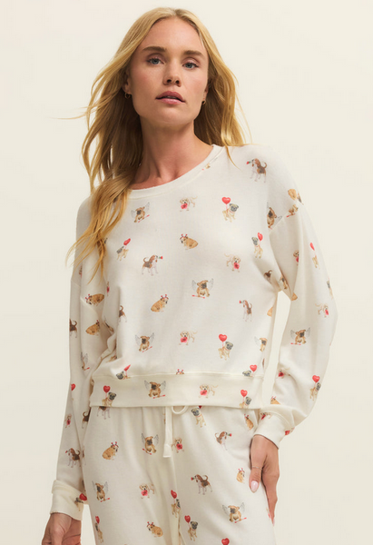 Bisous Love Pup Top - Vanilla Ice