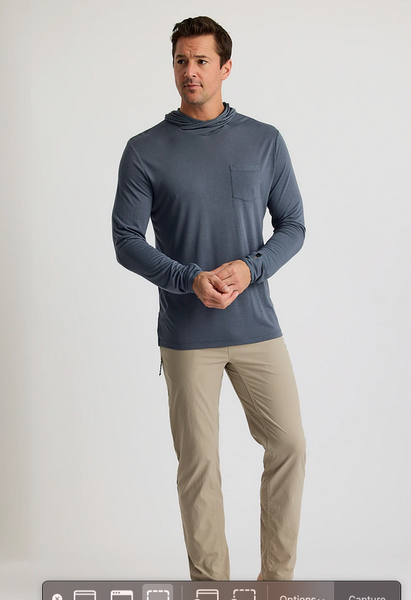 Men's Bamboo Lightweight Hoodie - Storm Cloud