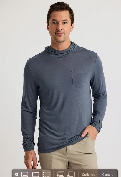 Men's Bamboo Lightweight Hoodie - Storm Cloud