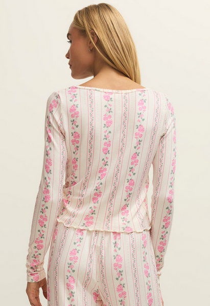Marseille Boudoir Long Sleeve Top - Vanilla Ice