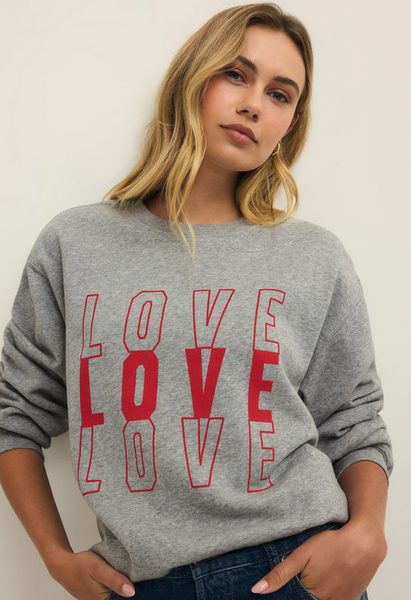 Amor Boyfriend Sweatshirt - Classic Heather Grey
