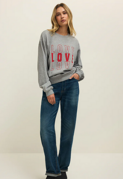 Amor Boyfriend Sweatshirt - Classic Heather Grey