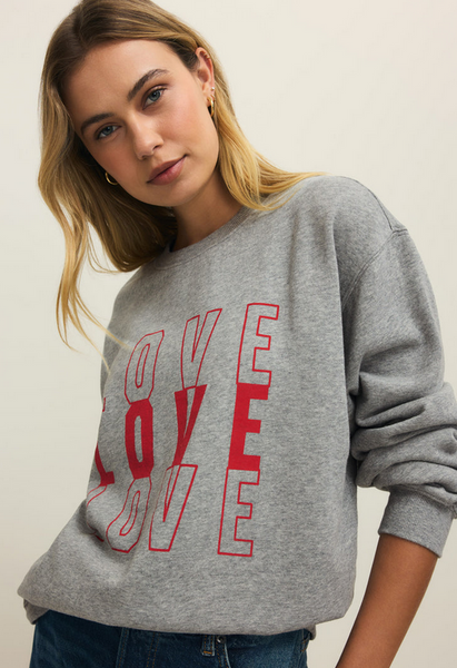 Amor Boyfriend Sweatshirt - Classic Heather Grey