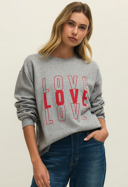 Amor Boyfriend Sweatshirt - Classic Heather Grey