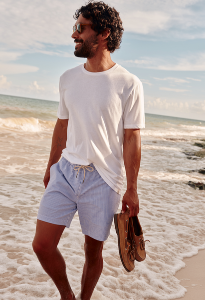 Bayberry Trunk - Light Blue Seersucker