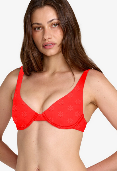 Daisies Underwire - Flame Red