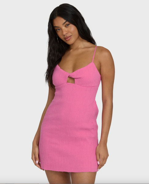 Crystal Clear Mini Dress - Guava