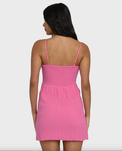Crystal Clear Mini Dress - Guava