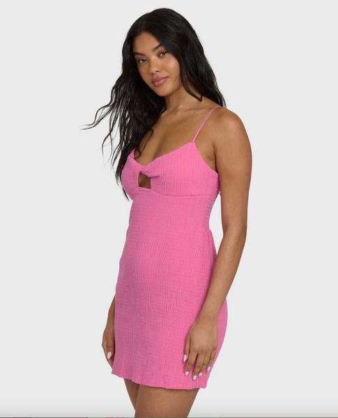 Crystal Clear Mini Dress - Guava