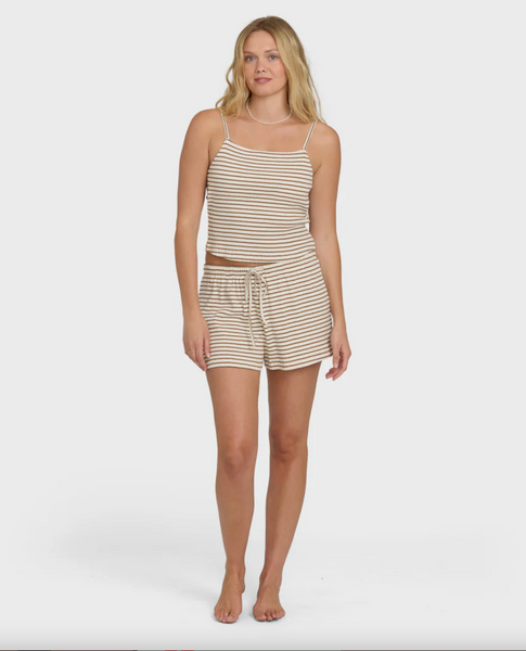 Easy Livin Knit Shorts - Brown Stone