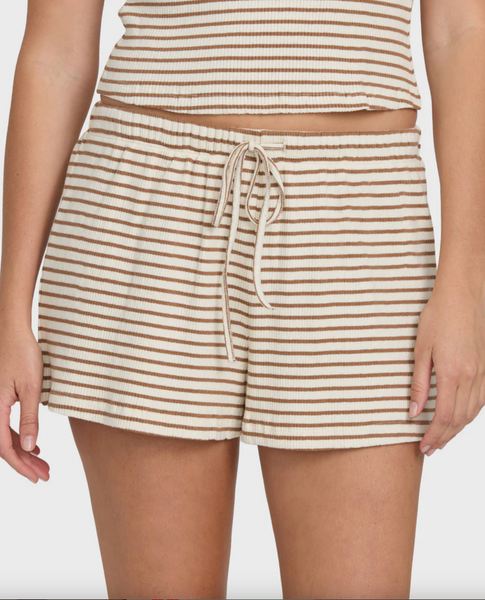 Easy Livin Knit Shorts - Brown Stone