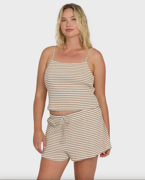Easy Livin Knit Shorts - Brown Stone