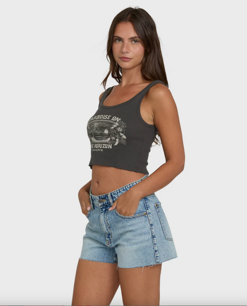 All Day Paradise Tank Top - Off Black