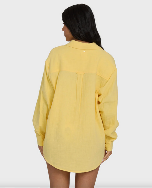 Wanderer Solid Long Sleeve Woven Shirt - Sundress