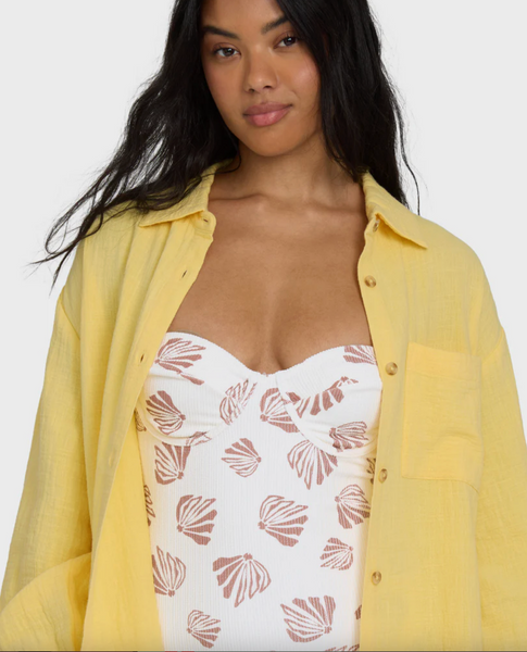 Wanderer Solid Long Sleeve Woven Shirt - Sundress