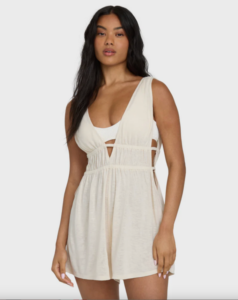 Golden Sun Romper - White Cap