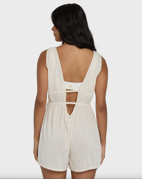 Golden Sun Romper - White Cap