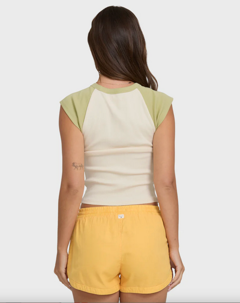 Horizon Raglan Short Sleeve Knit T-Shirt - Cactus