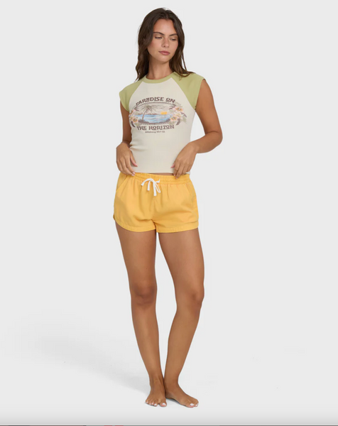 Horizon Raglan Short Sleeve Knit T-Shirt - Cactus