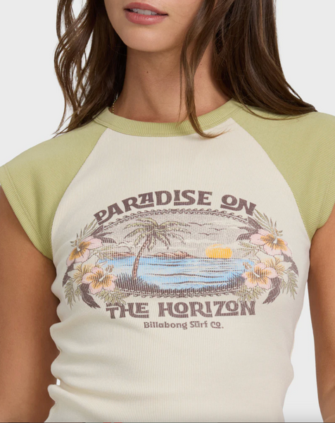 Horizon Raglan Short Sleeve Knit T-Shirt - Cactus