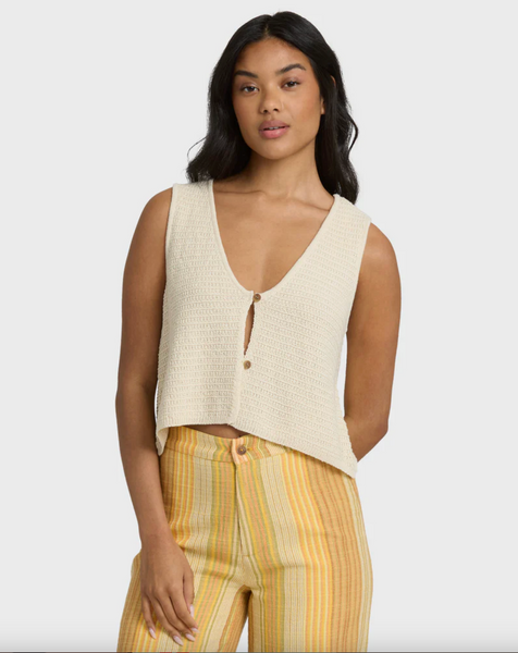Need Now Sweater Tank - White Cap