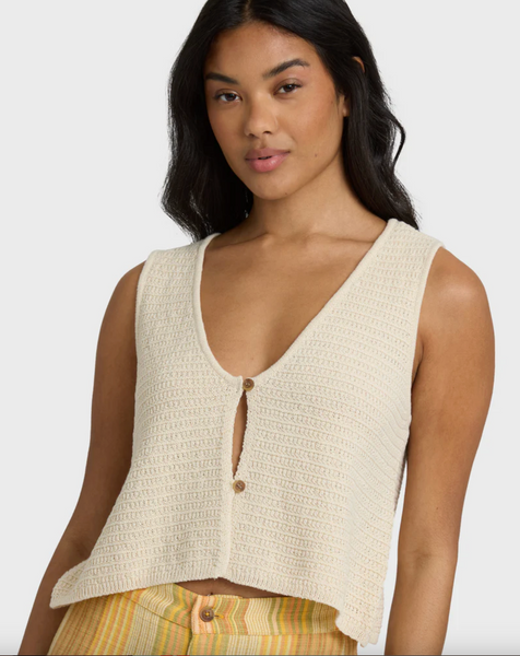 Need Now Sweater Tank - White Cap