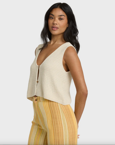 Need Now Sweater Tank - White Cap