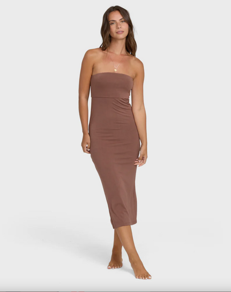 Lily Midi Knit Dress - Black Stone
