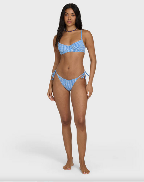 Mini Wave Check Helena Underwire Bikini Top - True Blue