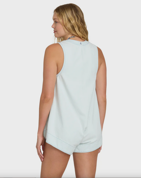 June Saltwashed Romper - Clearwater