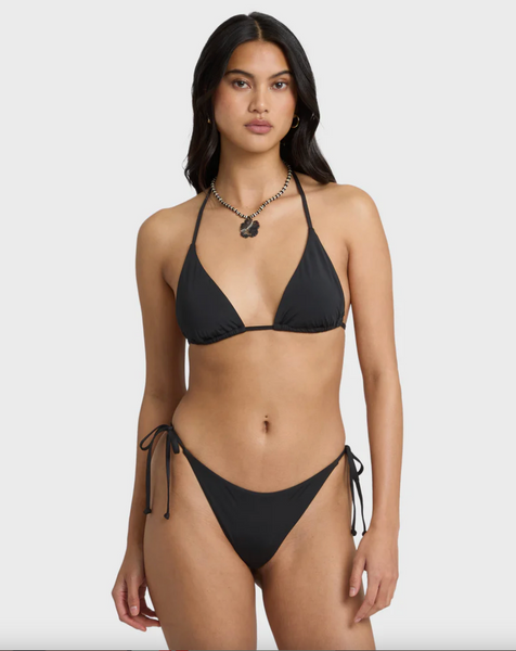 Sol Searcher Remi Triangle Bikini Top - Black Pebble