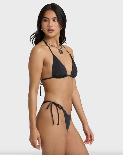 Sol Searcher Remi Triangle Bikini Top - Black Pebble