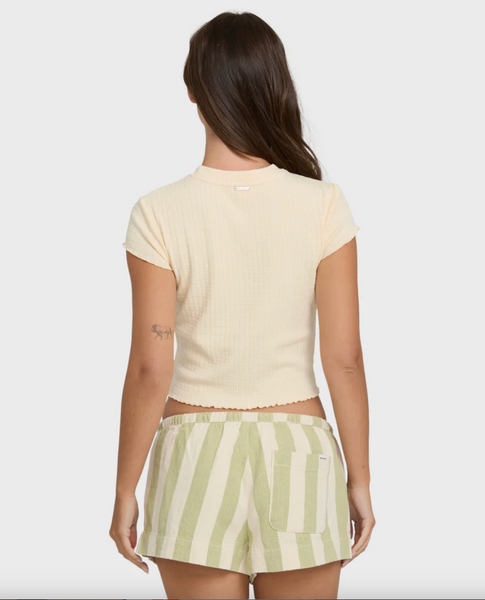 Shelly Short Sleeve Knit T-Shirt- Dove