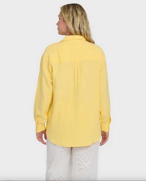 Wanderer Solid Long Sleeve Woven Shirt - Sundress