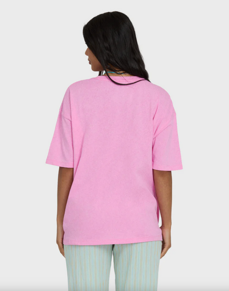 Feel The Heat Short Sleeve Knit T-Shirt - Party Pink