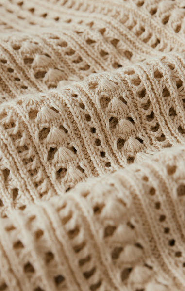 Upland Crochet Sweater Top - Island Coconut