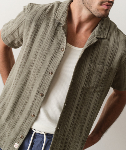 Dobby Resort Shirt - Olive