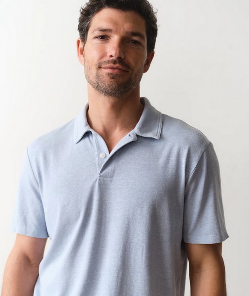 Hemp Resort Polo - Soft Chambray