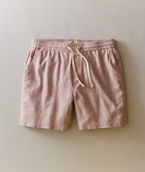 Saturday Beach Short 6" - Withered Rose Stripe