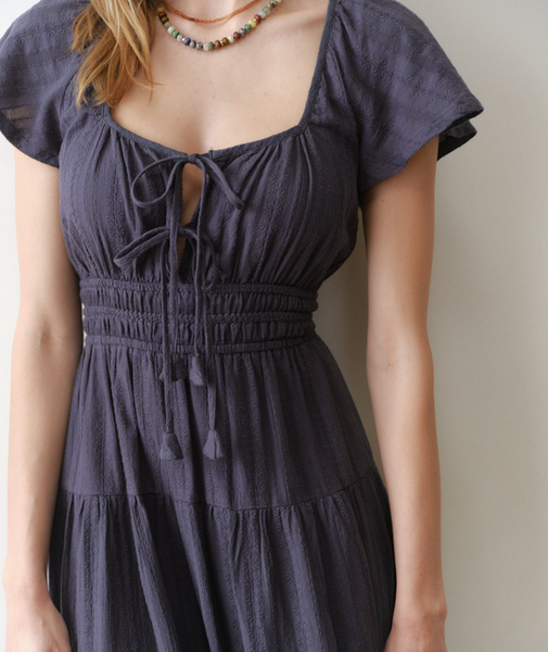 Skye Midi Dress - Inidigo